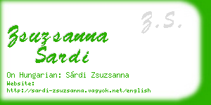 zsuzsanna sardi business card
