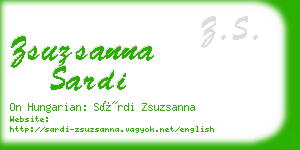 zsuzsanna sardi business card